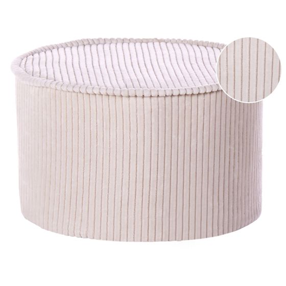 Sittpuff ZIKRIA Sammet Ljusbeige