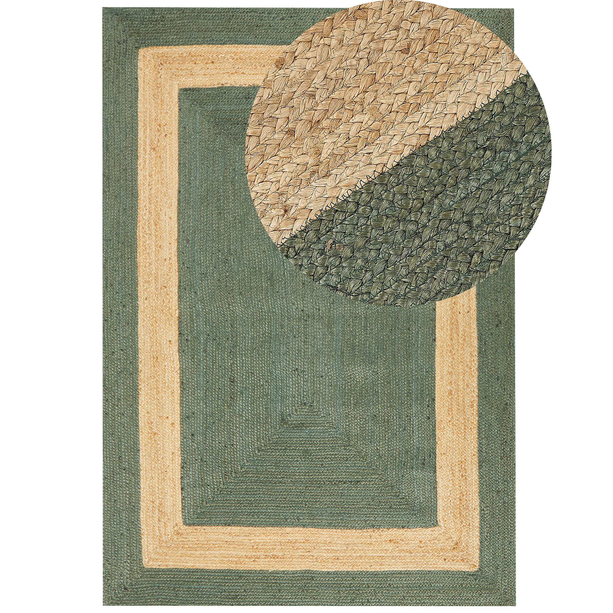 Matta KARAKUYU Grön 160 x 230 cm Jute