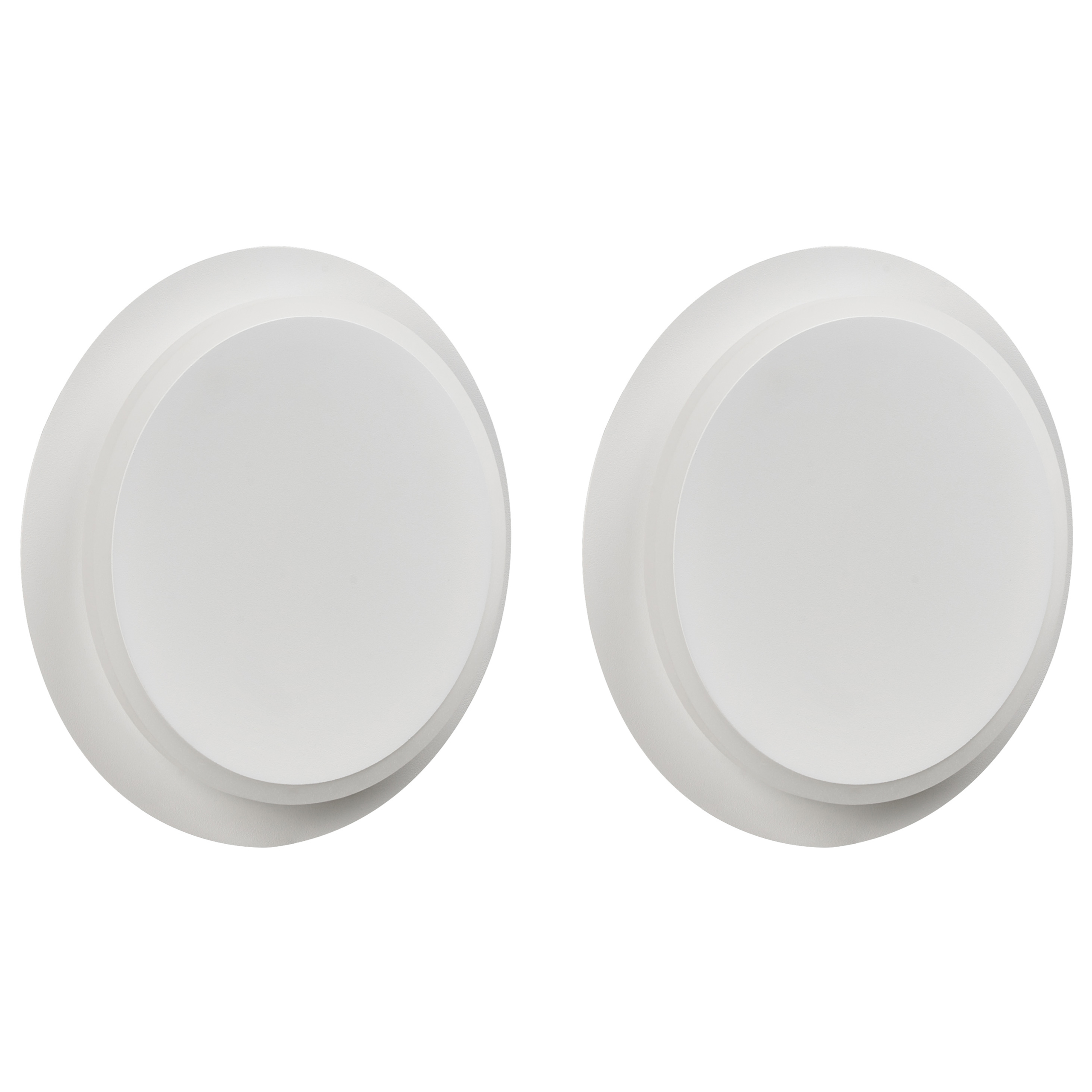 Set med 2 vägglampor SEMNON LED Metall Vit