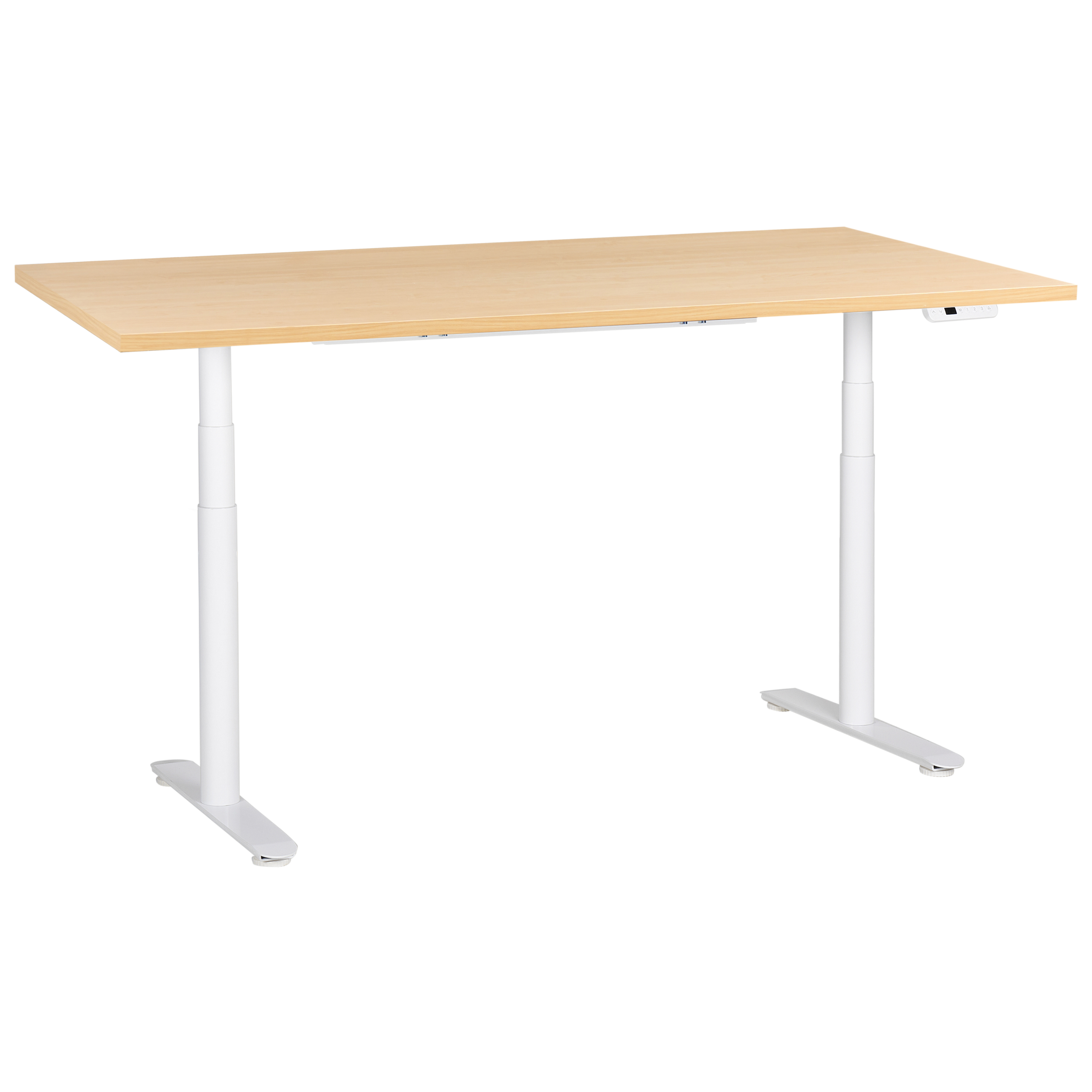 Elektriskt höj- och sänkbart skrivbord DESTINAS 180 cm 72 cm Ljusbrun/ Vit