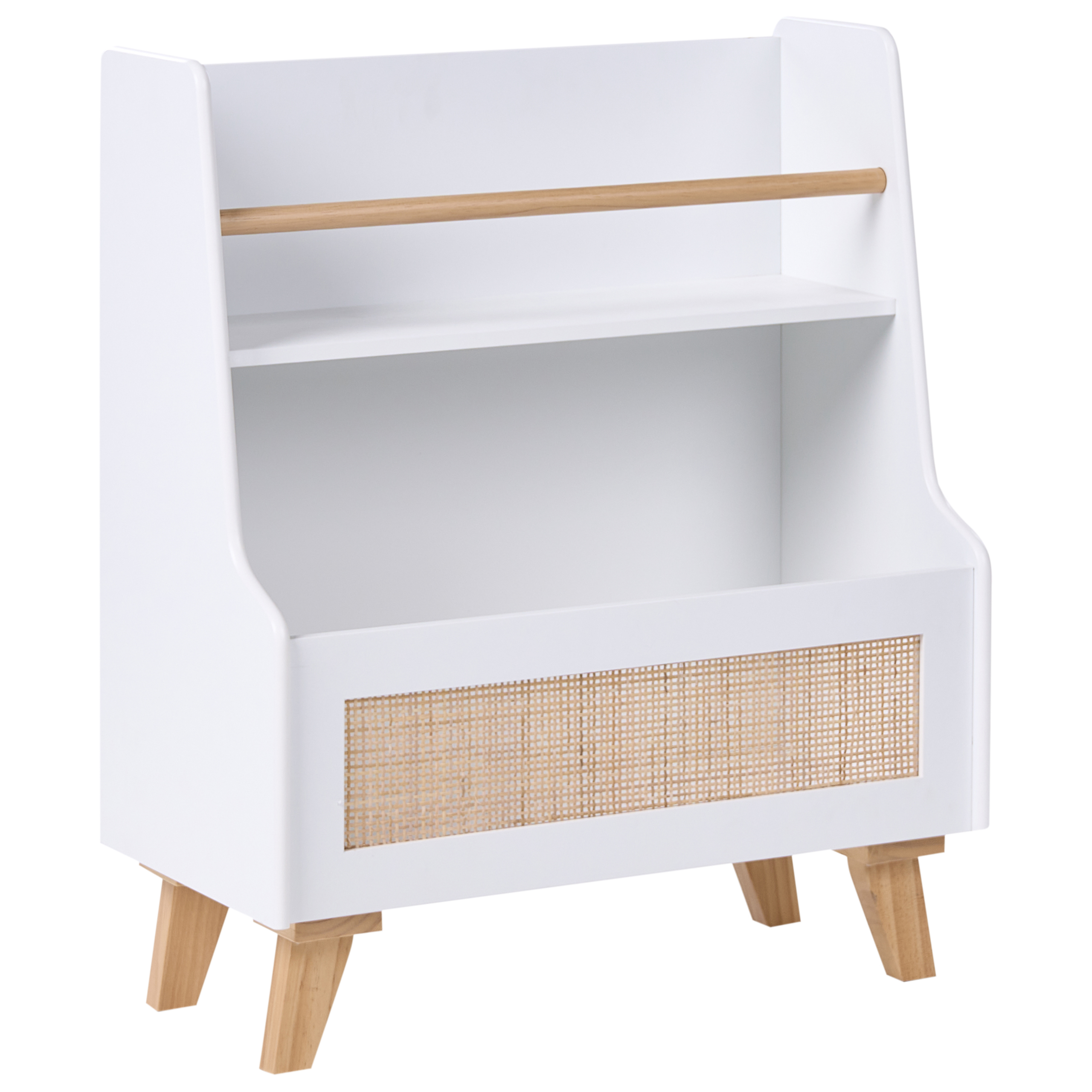 Bokhylla med 2 hyllor JACKIT 72 cm Vit