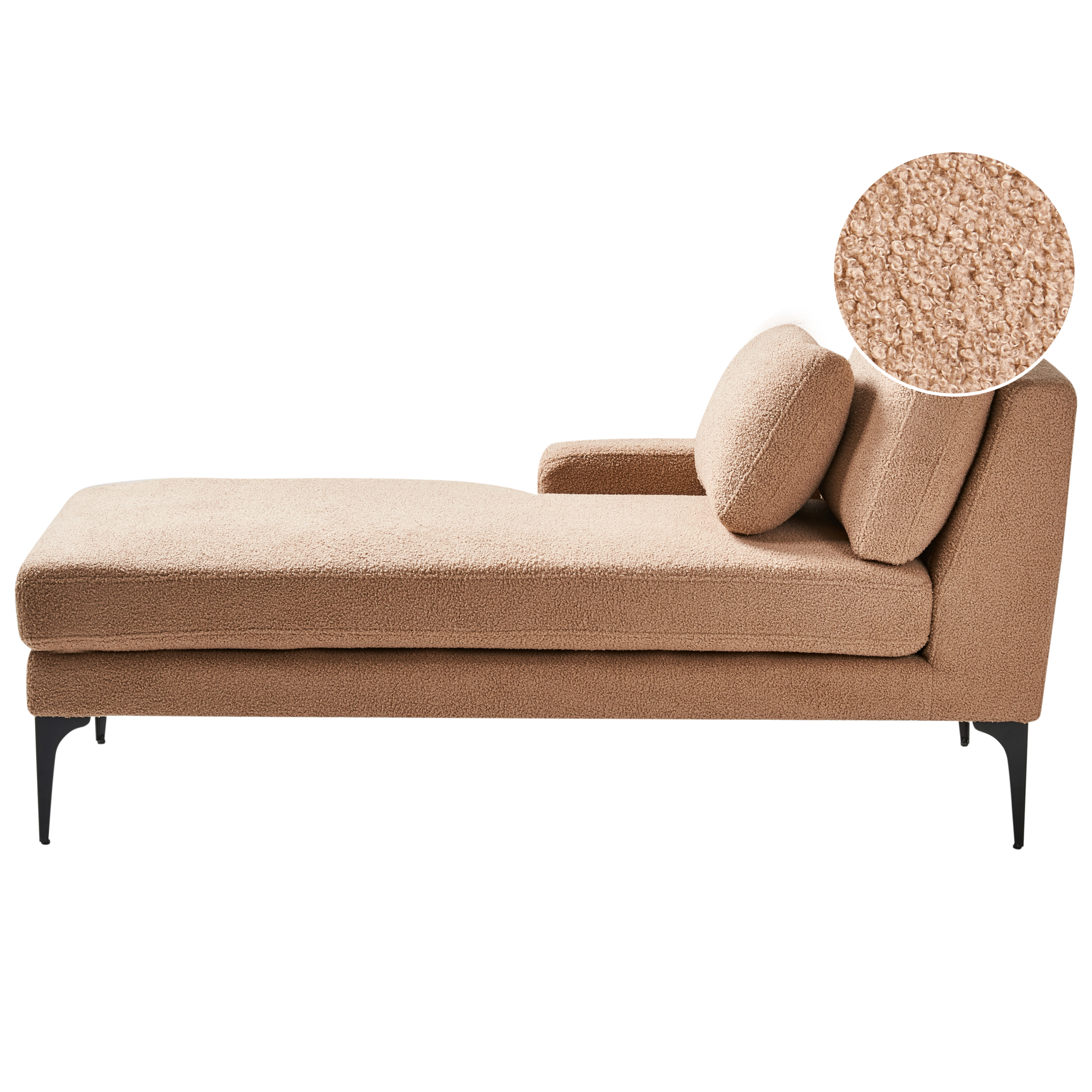 Högervänd schäslong EWRON Bouclé Beige