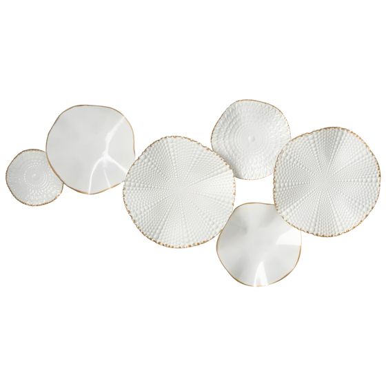 Väggdekoration NEODYNIUM 47 cm Metall Vit