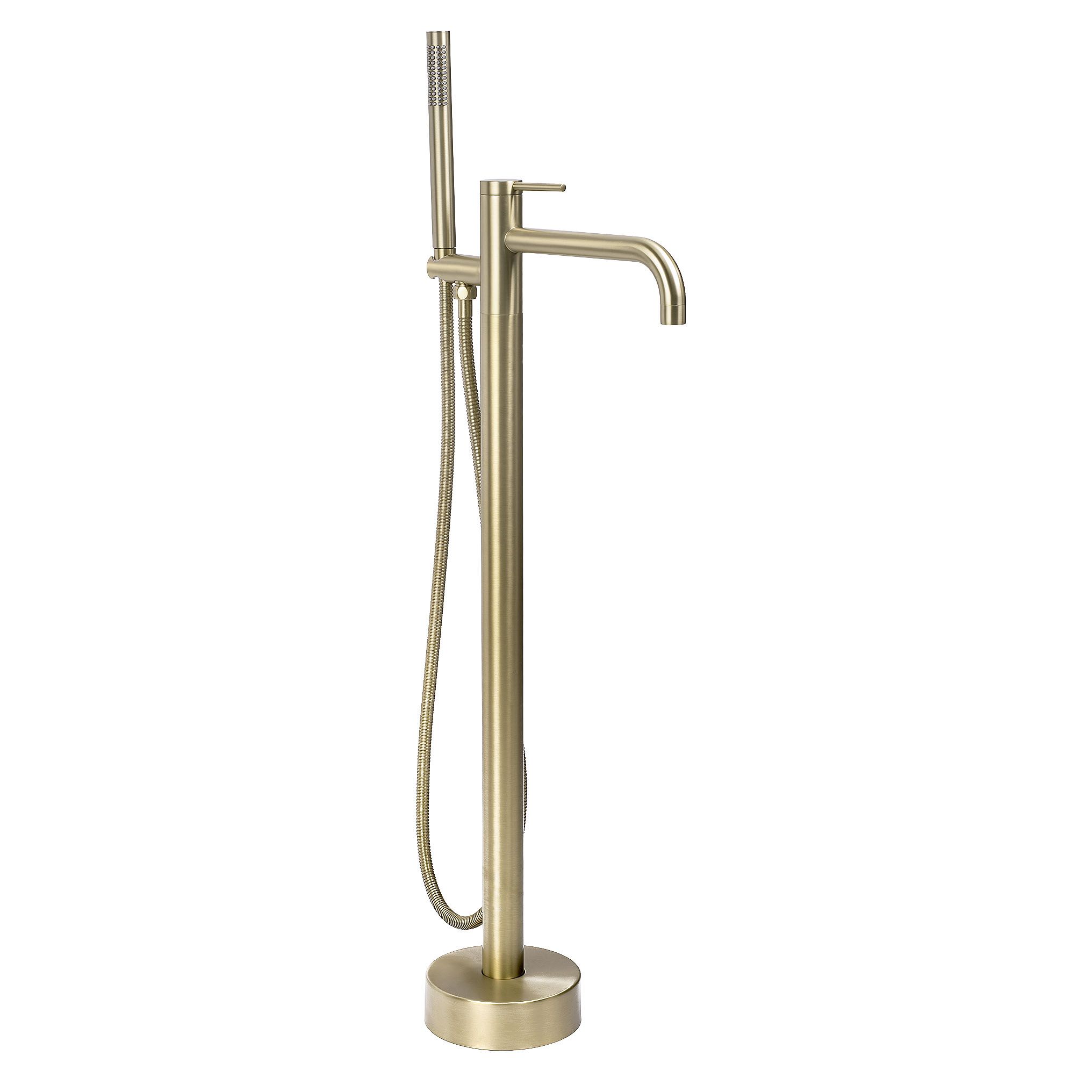 REA Golvmonterad Badkarsblandare Clif Borstat Guld, 26x16x99,5cm