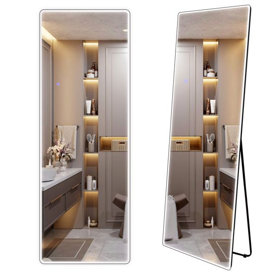 REA spegel CLASSICO 60x170 LED Svart 2x60x170cm