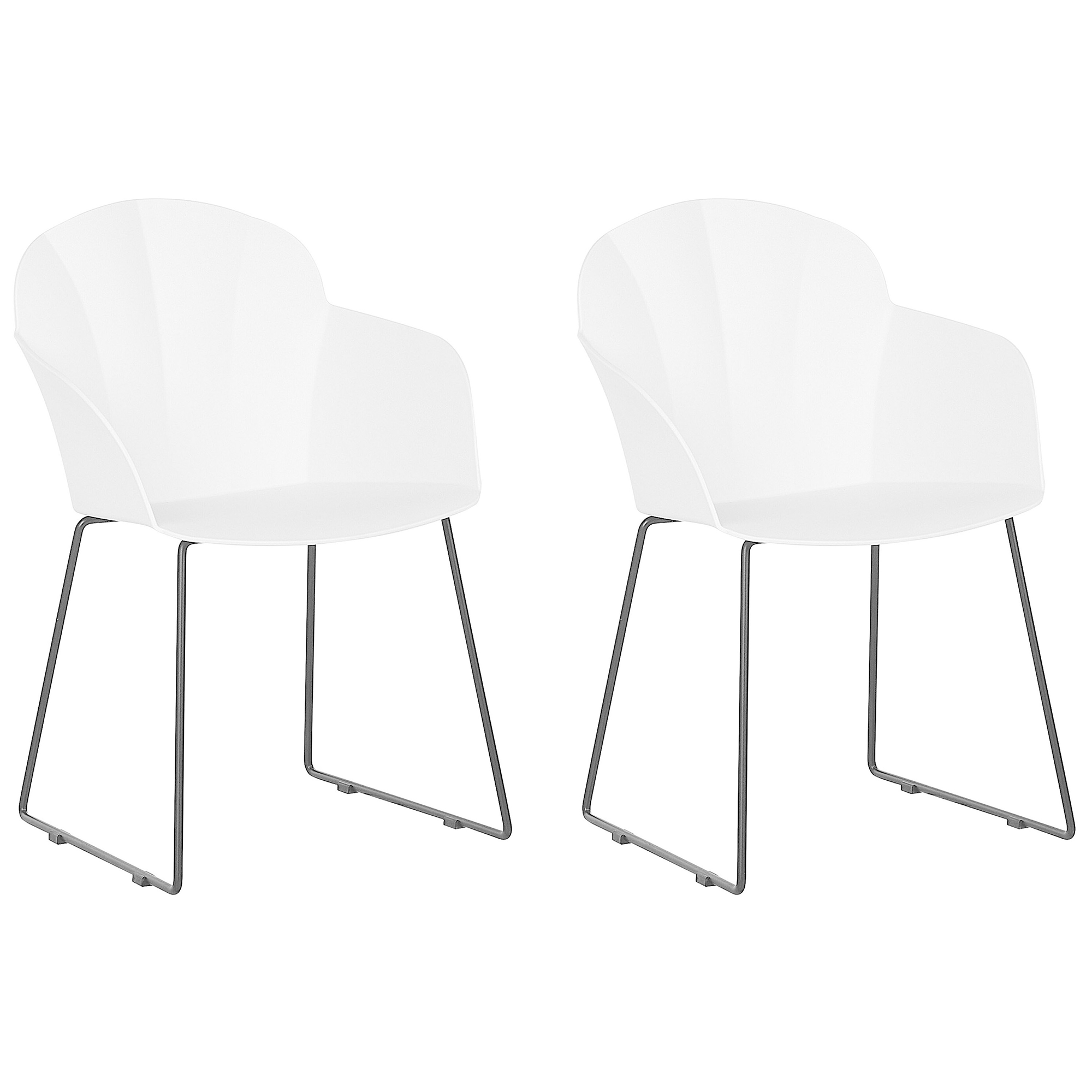 Set med 2 matstolar SYLVA Vit