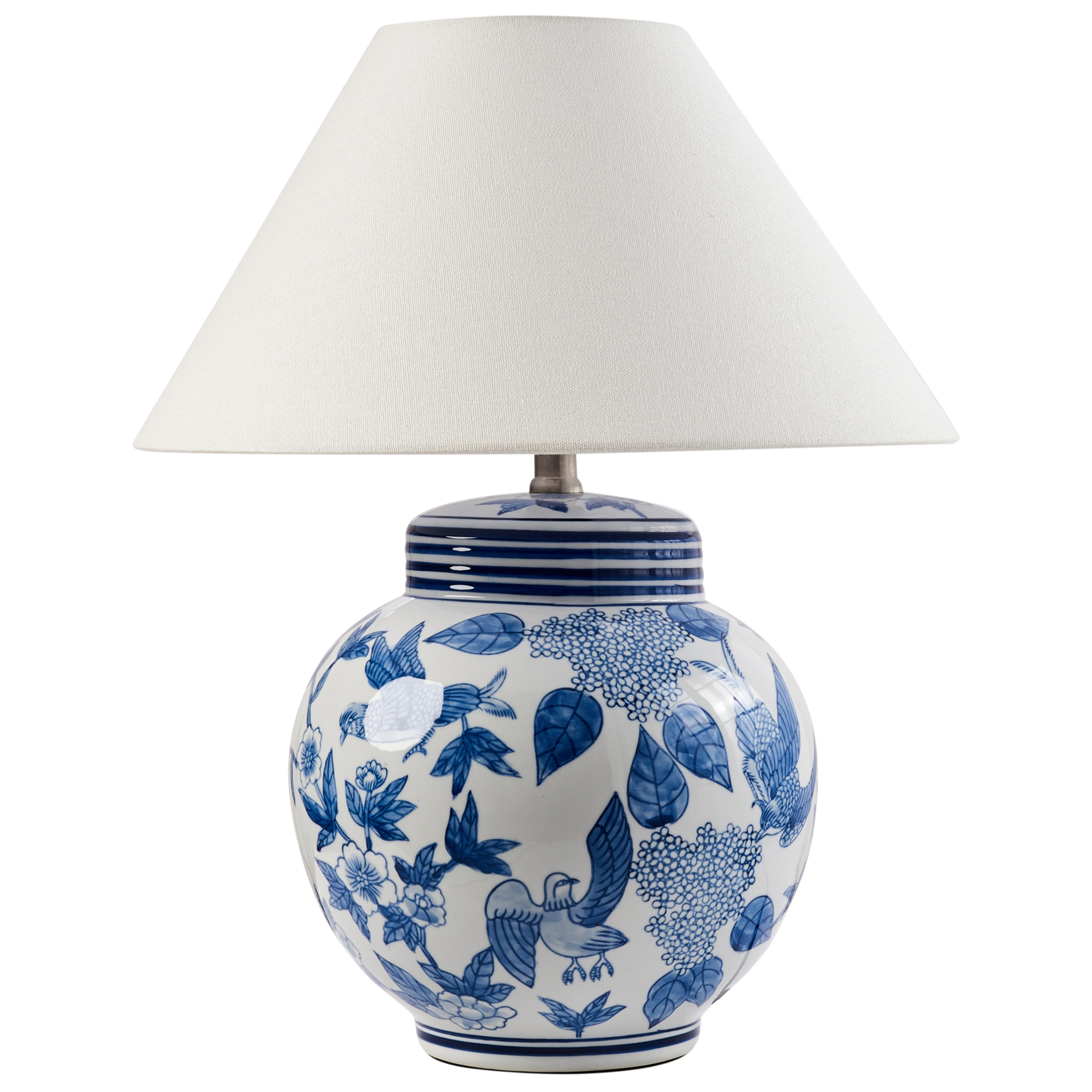 Bordslampa ARUNCA Porslin Vit/ Blå