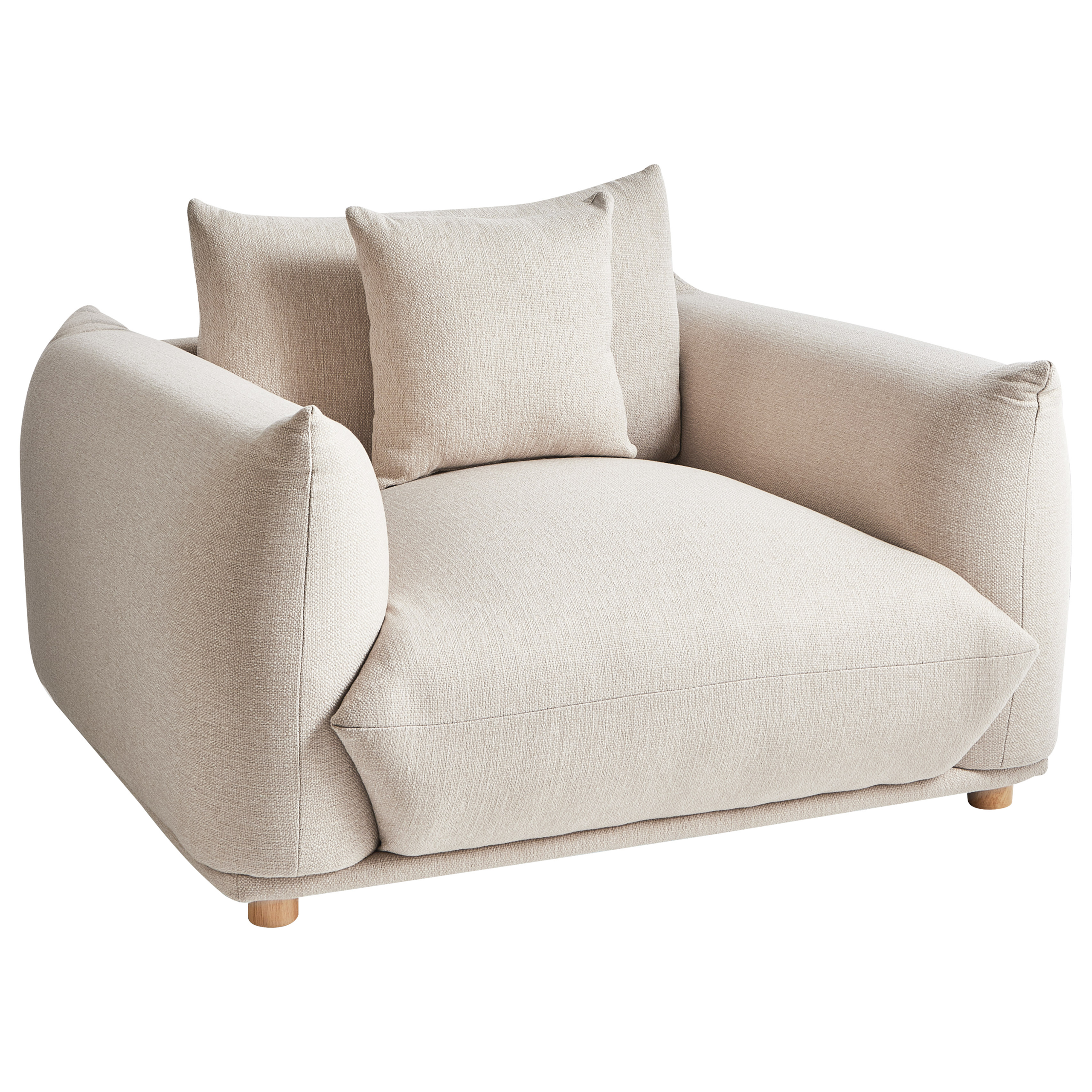 Fåtölj LUVOS Ljusbeige