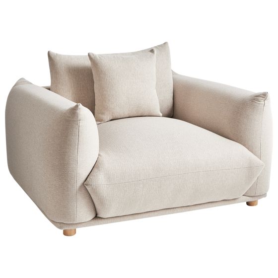 Fåtölj LUVOS Ljusbeige