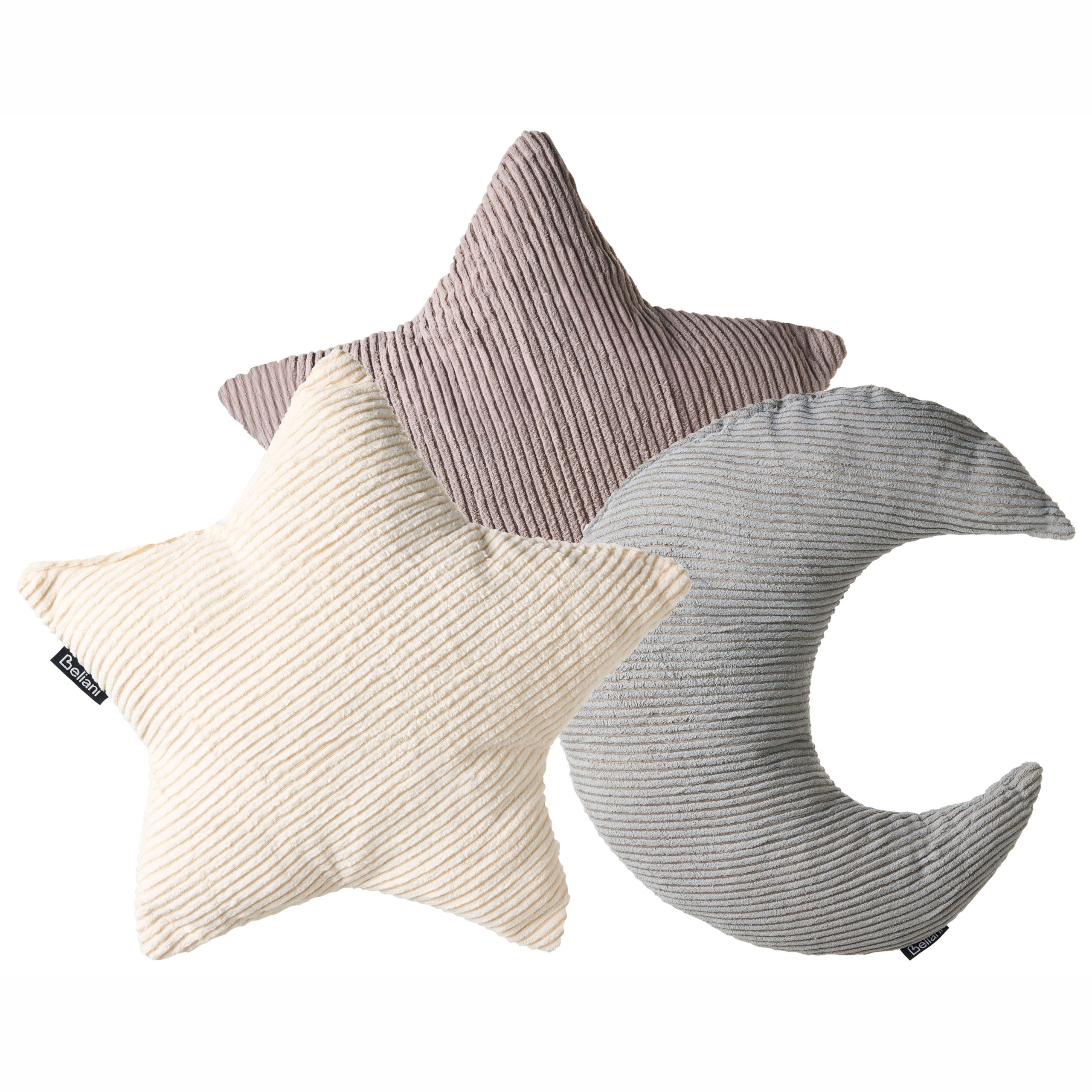 Set med 3 dekorativa kuddar LUNA 35 x 30 cm 35 x 35 cm Manchester Flerfärgad Monokromt
