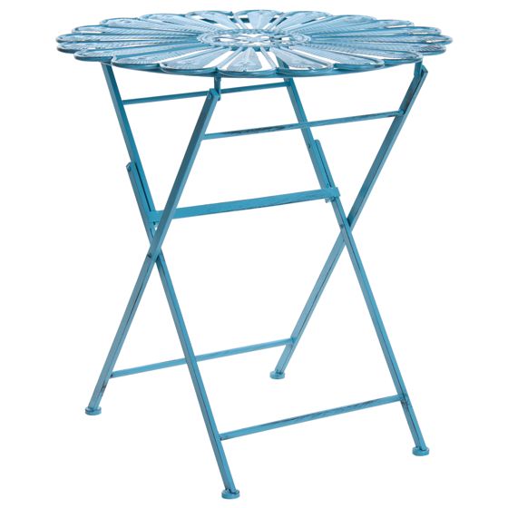 Bistrobord PAVIA 71 cm 71 cm Metall Blå