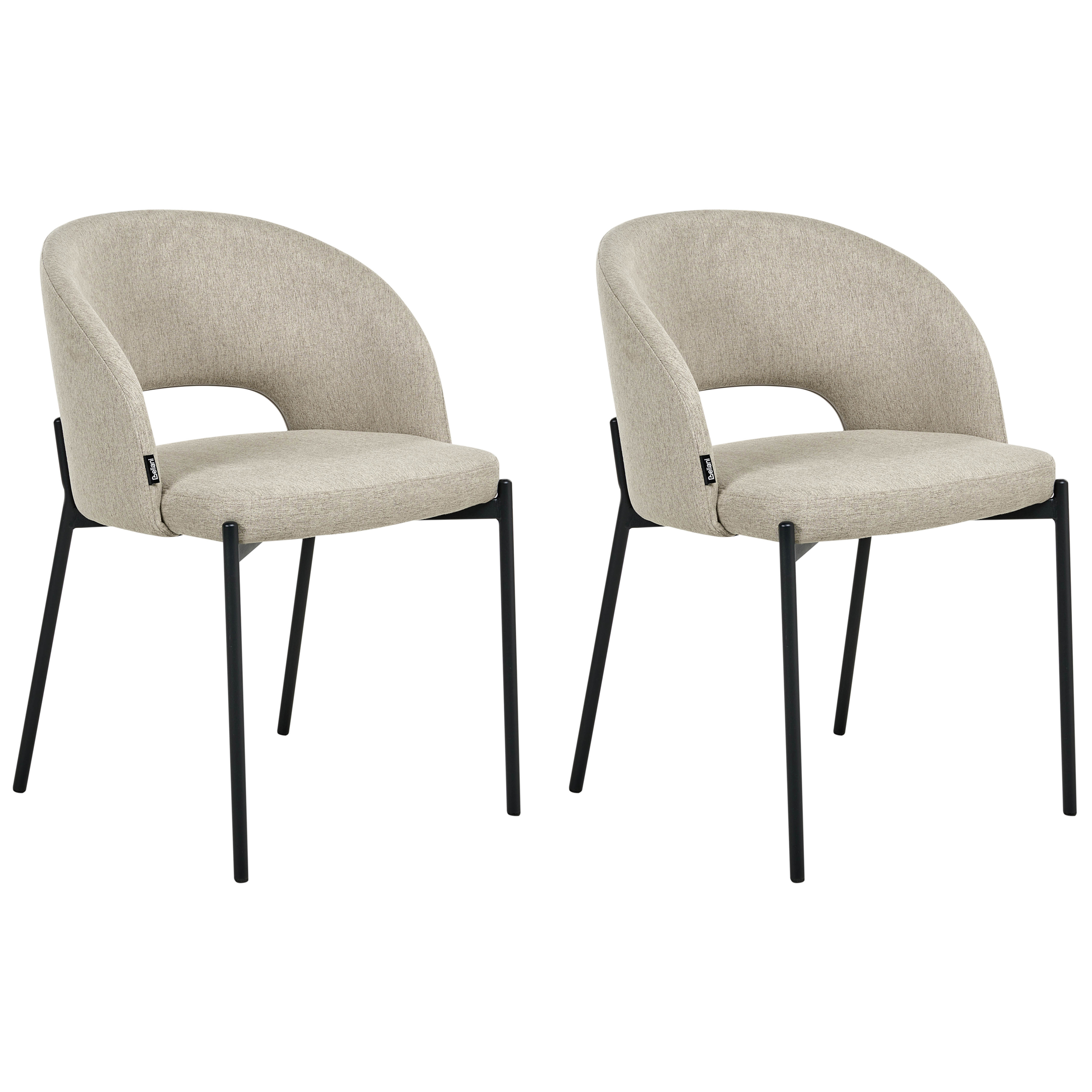 Set med 2 matstolar PENNY Ljusbeige