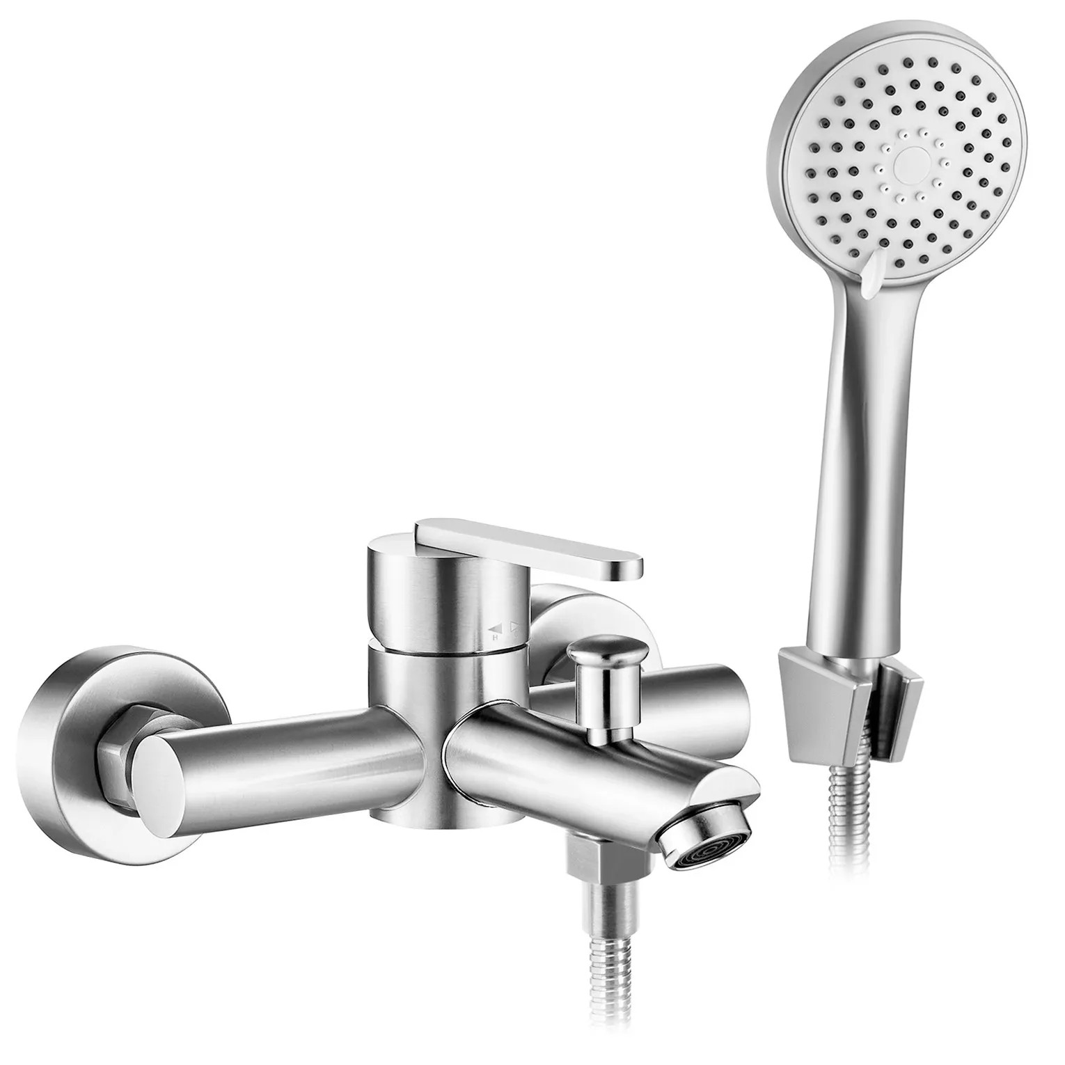 REA Badkarsblandare ONTARIO Borstad Nickel, 17,5x15x23,5cm