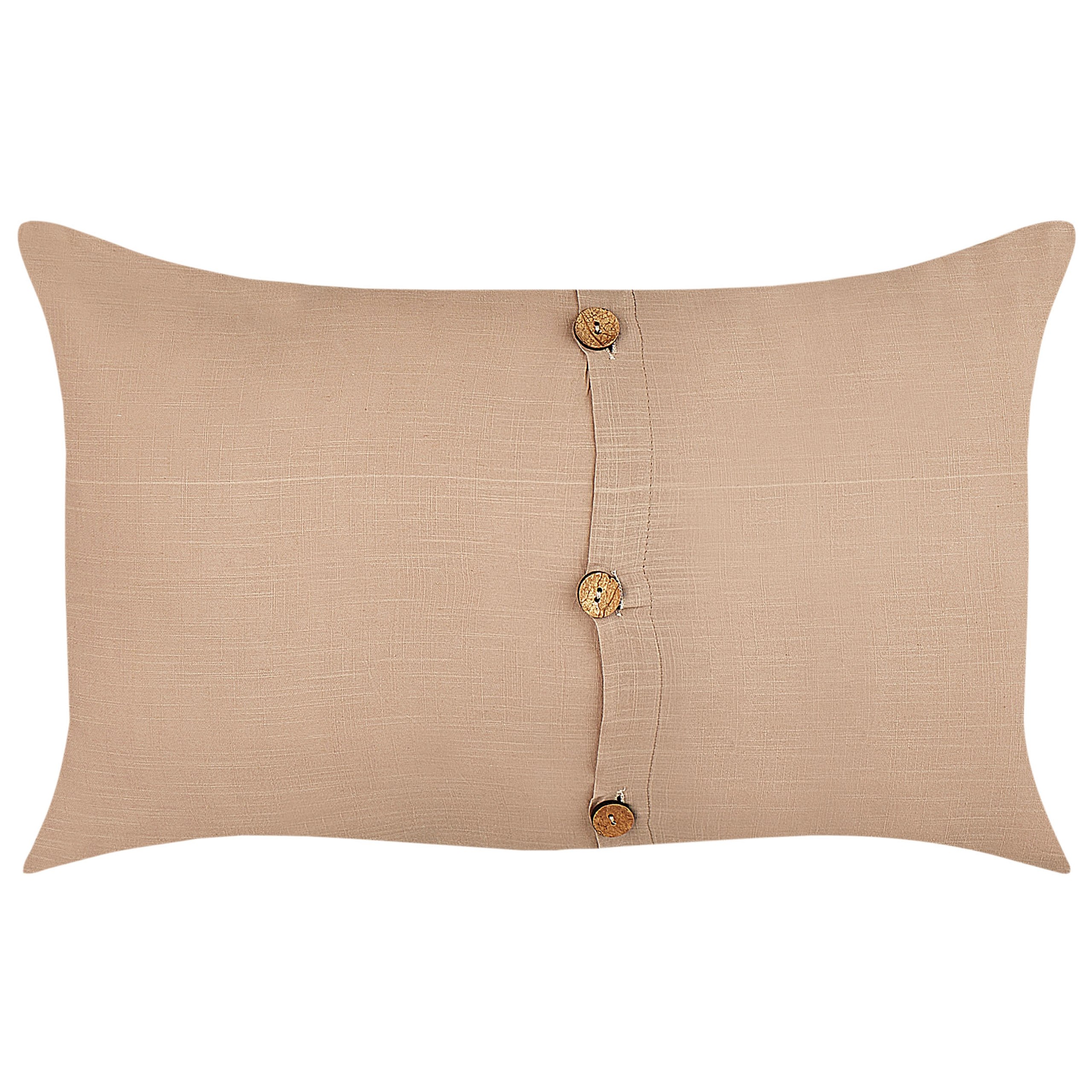 Set med 2 prydnadskuddar BANORI 30 x 50 cm Linne Beige Monokromt