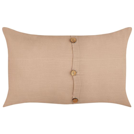 Set med 2 prydnadskuddar BANORI 30 x 50 cm Linne Beige Monokromt