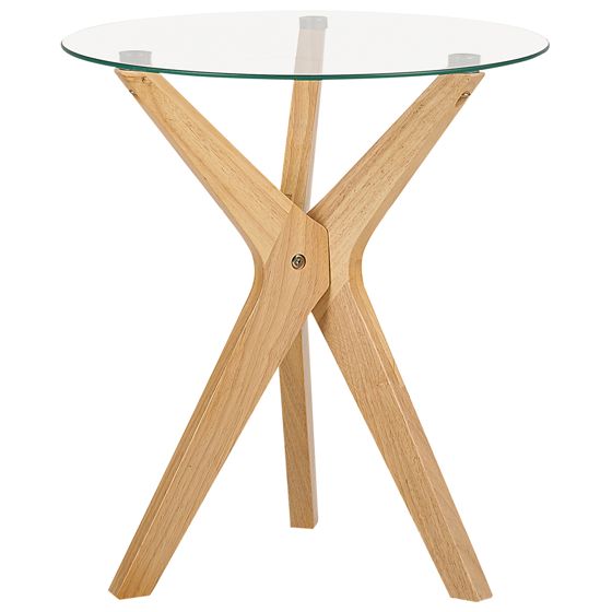 Sidobord VALLEY Härdat glas Ljusbrun