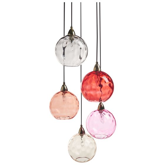 Pendellampa PABELLON Glas Röd