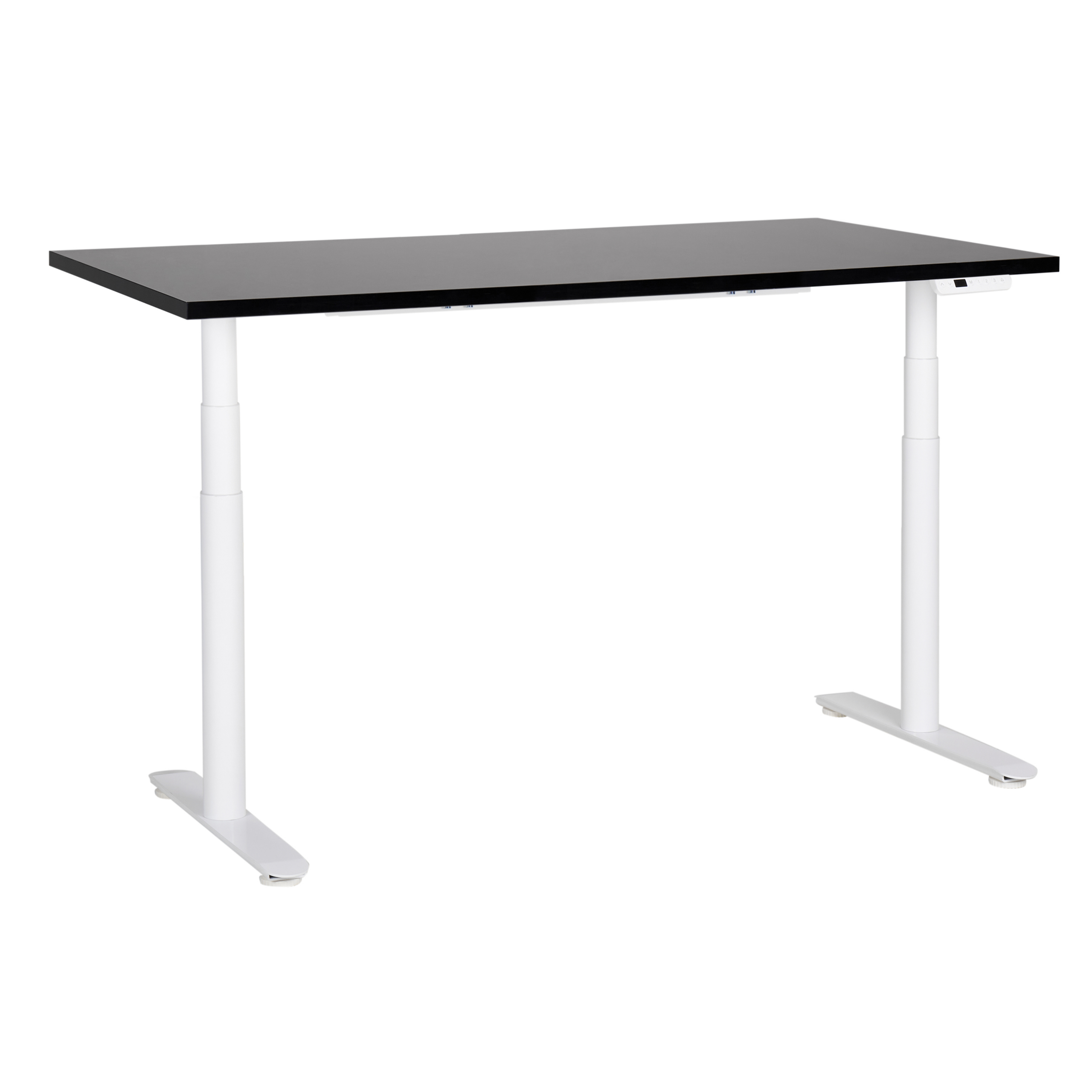 Elektriskt höj- och sänkbart skrivbord DESTINAS 160 cm 72 cm Svart/ Vit