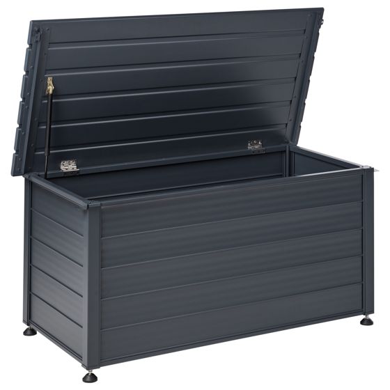 Förvaringslåda CAMPALTO 123 cm 60 cm Metall Mörkgrå