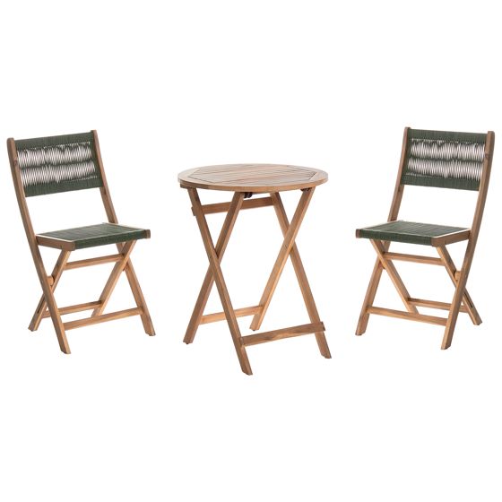 Caféset Fällbar PROSSEDI Akaciaträ Grön