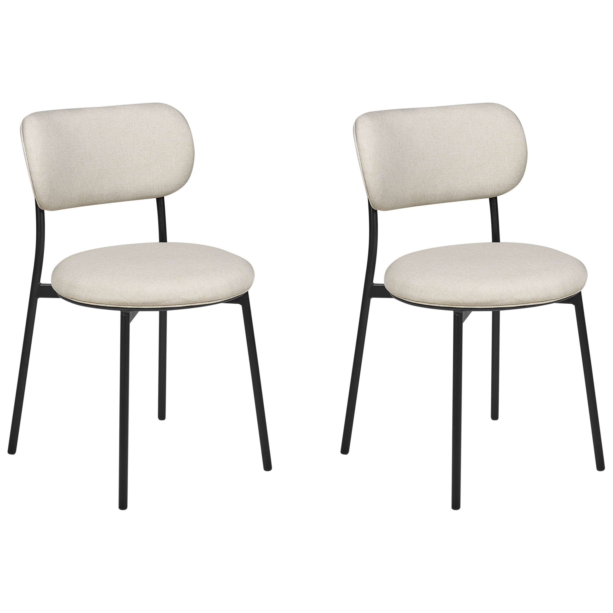 Set med 2 matstolar CASEY Ljusbeige