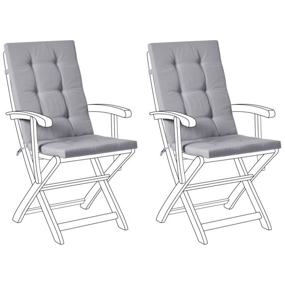 Set med 2 rygg-/sittdynor MAUI PREMIUM Ljusgrå