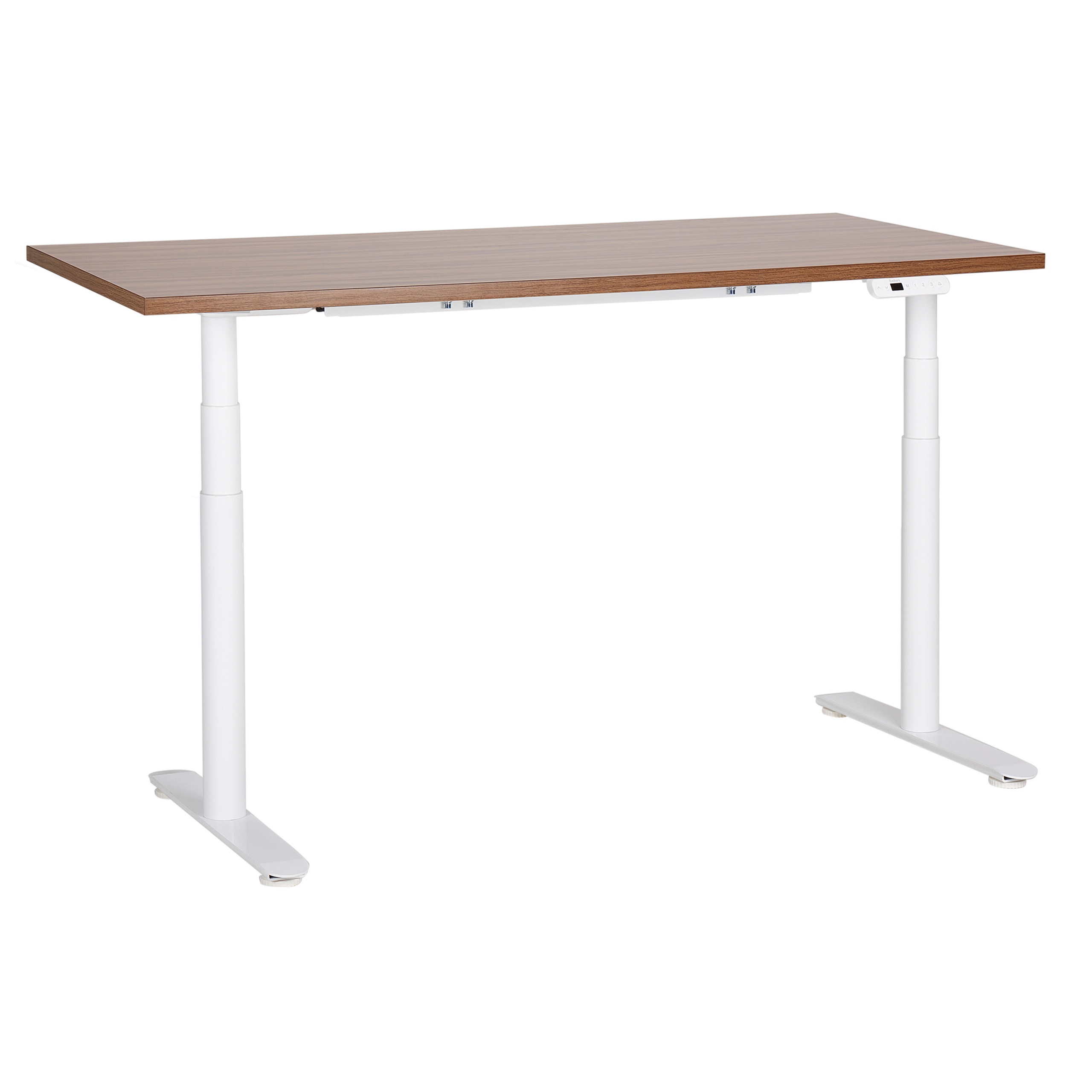 Elektriskt höj- och sänkbart skrivbord DESTINAS 160 cm 72 cm Brun/ Vit