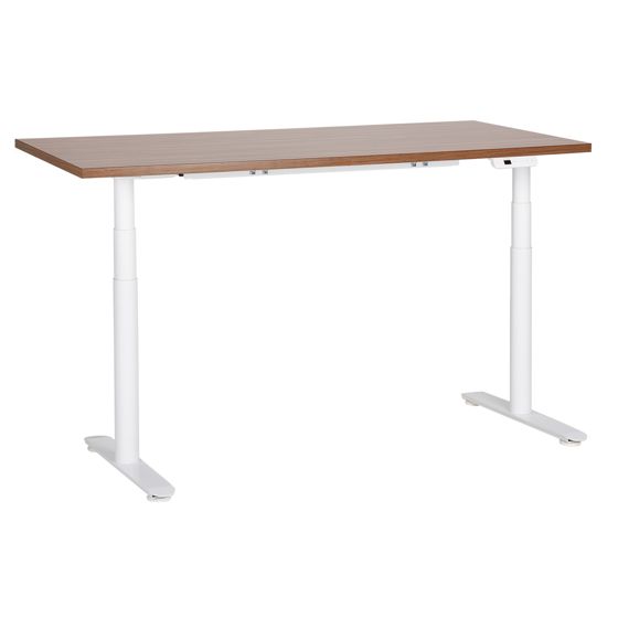 Elektriskt höj- och sänkbart skrivbord DESTINAS 160 cm 72 cm Brun/ Vit