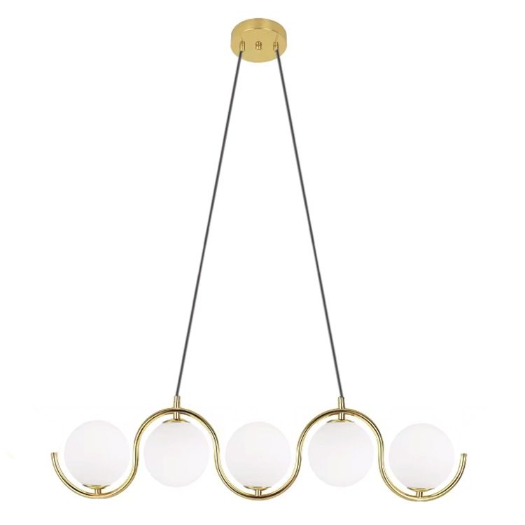 TOOLIGHT hängande taklampa APP1440-5CP Guld 77x12x16cm