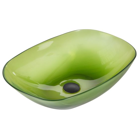 Tvättställ för bänkskiva MOENGO 54 x 36 cm Kompositmaterial Grön