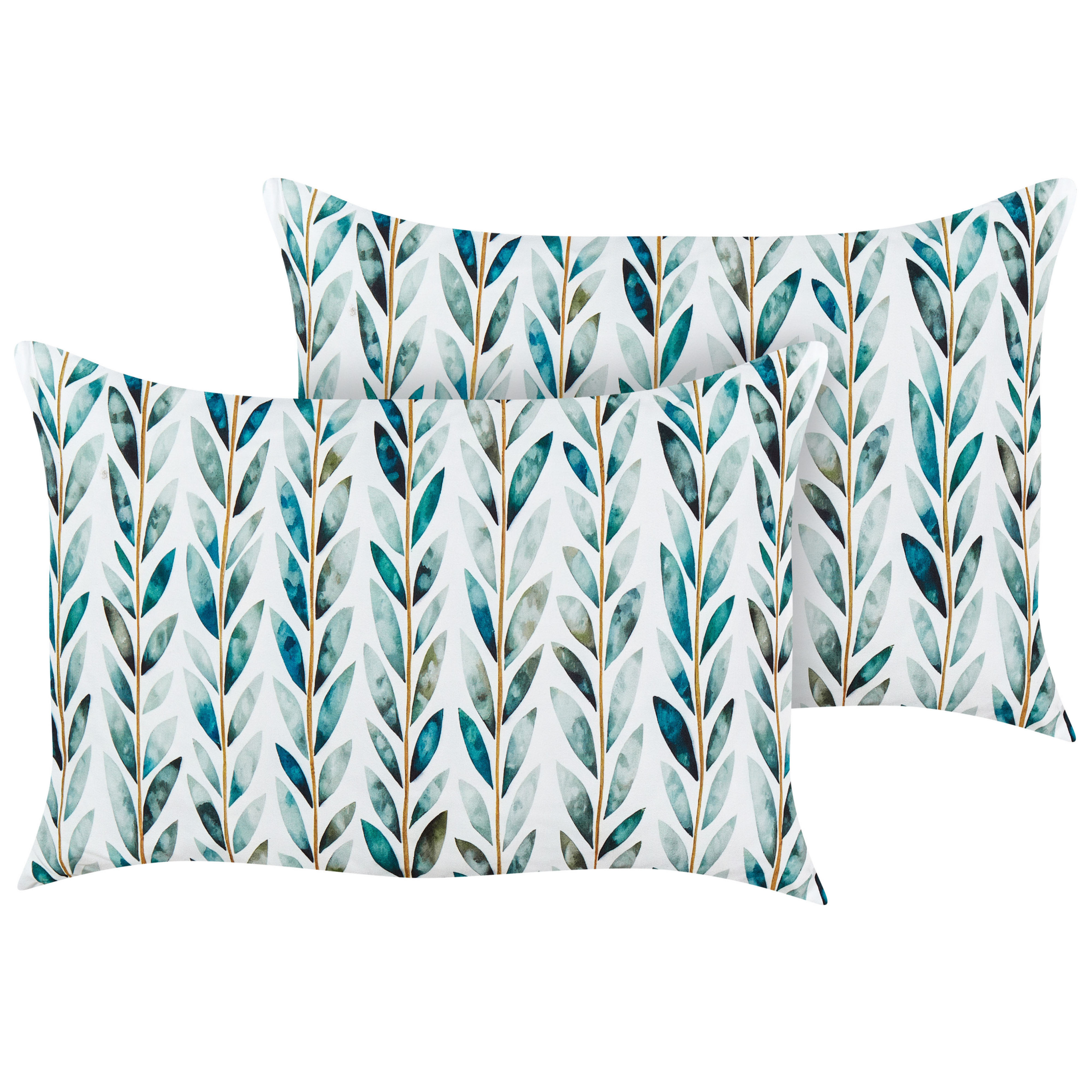Set med 2 utomhusdynor LOANO Växtmotiv 40 x 60 cm Grön