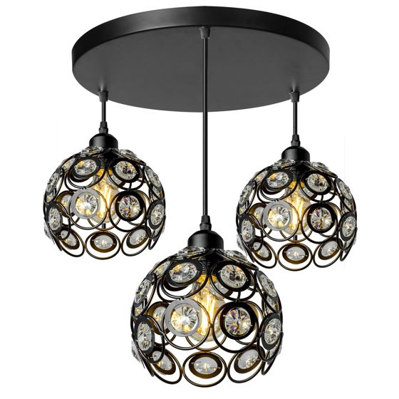 TOOLIGHT hängande taklampa APP209-3CPR Svart 94,5x30x94,5cm