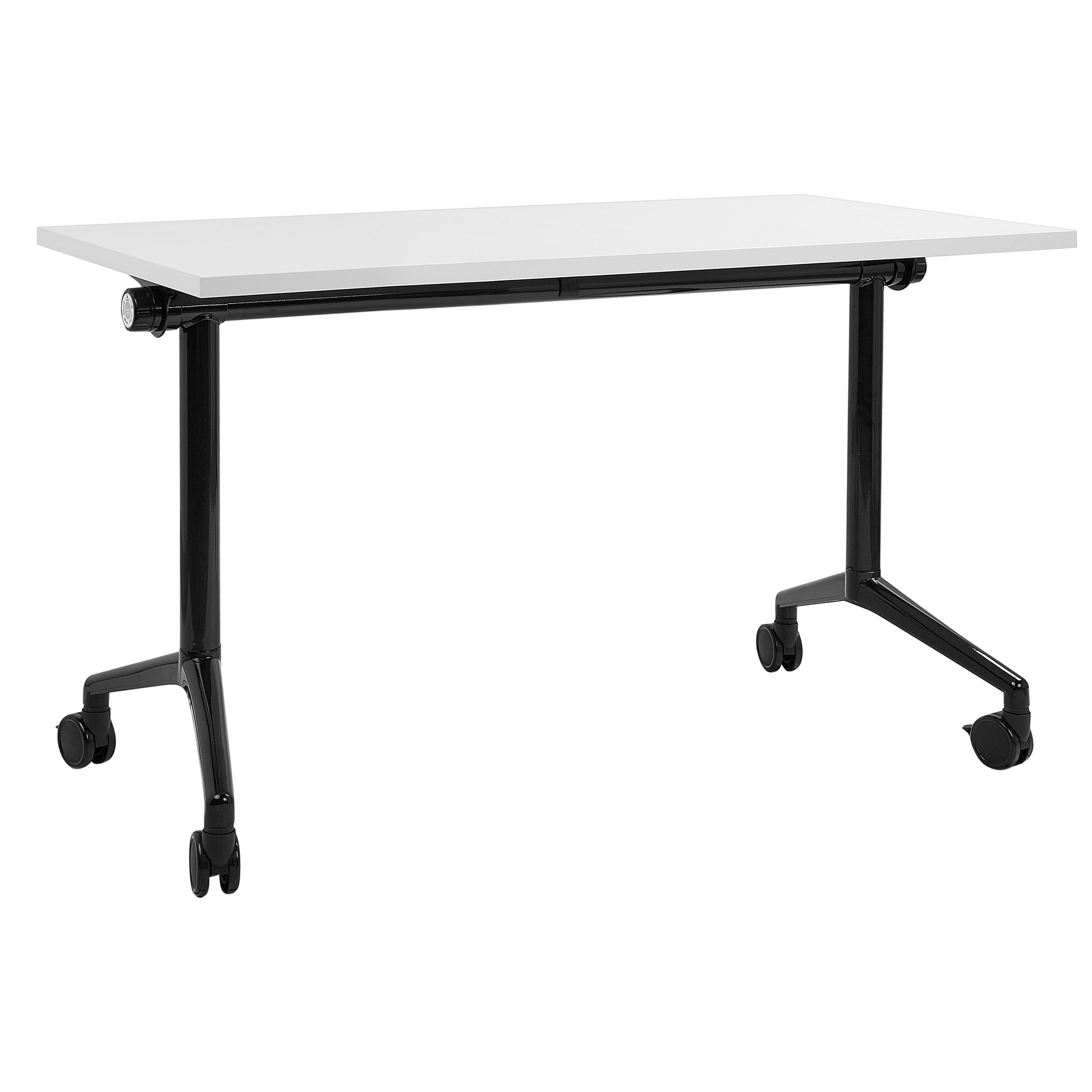 Hopfällbart skrivbord CAVI 120 cm 60 cm med hjul Vit