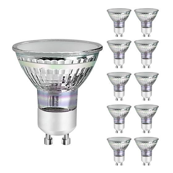 NETTLIFE 10 st GU10 LED-lampor varmvita 3W 30W, lågenergilampa 3000K, spridningsvinkel 110°