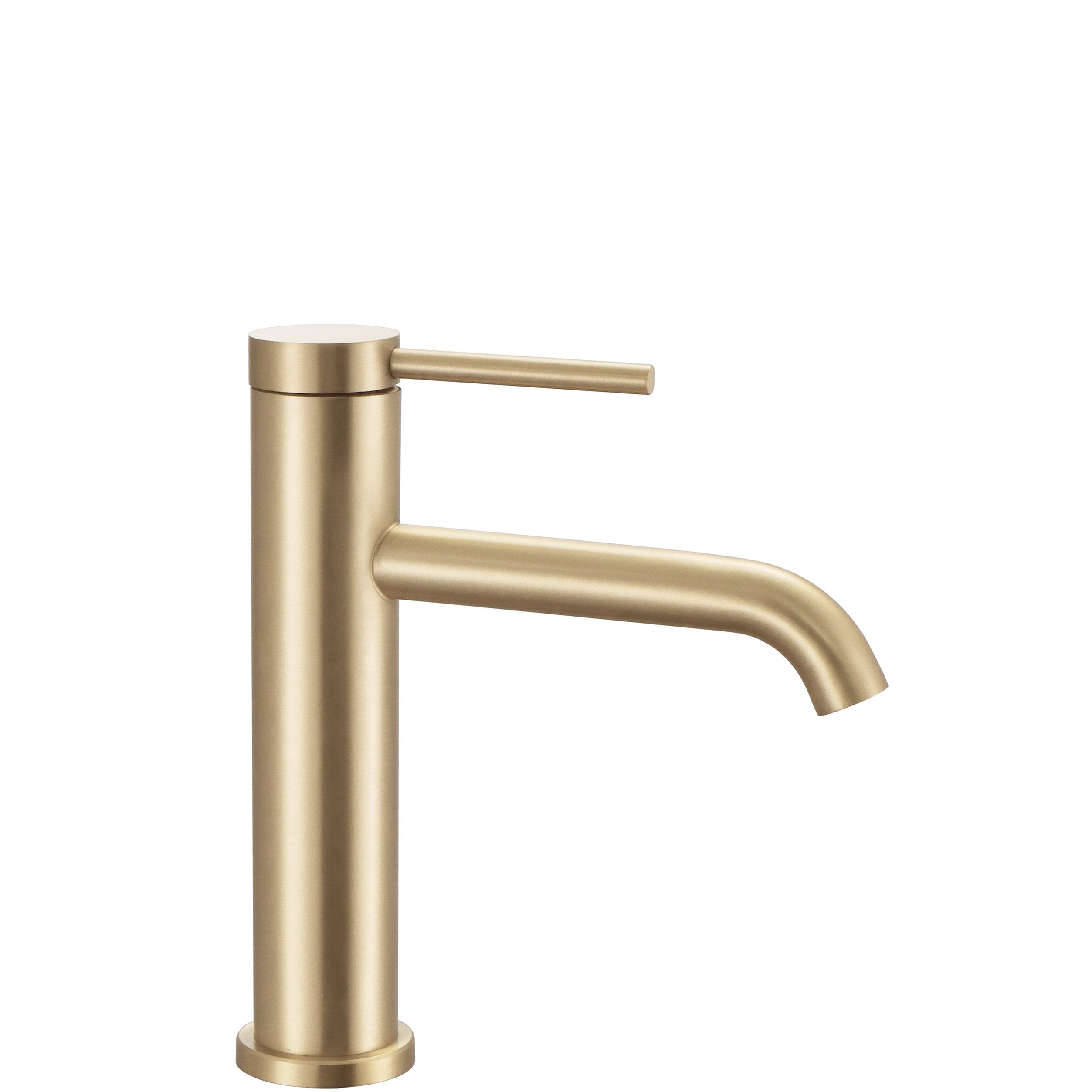 REA Tvättställsblandare JS-B311BG CLIF Låg Borstat Guld, 16,5x4x20,5cm