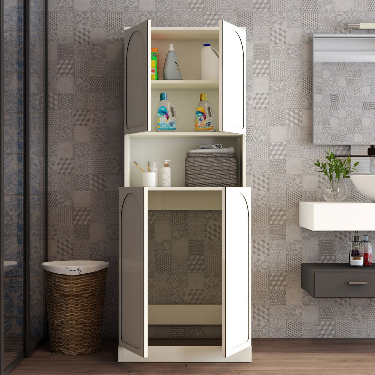 Norda Design Tvättmaskinsskåp Lyon 73 73 x 70 x 92 cm