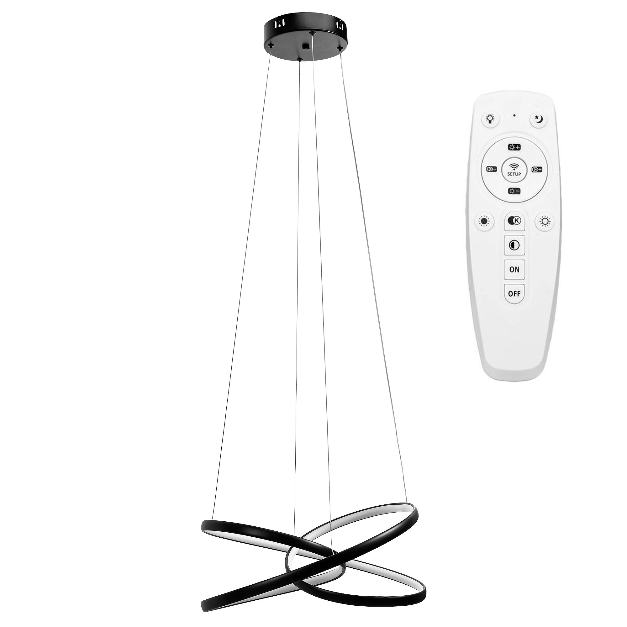 TOOLIGHT hängande taklampa G006-CP Svart 50x50x60cm