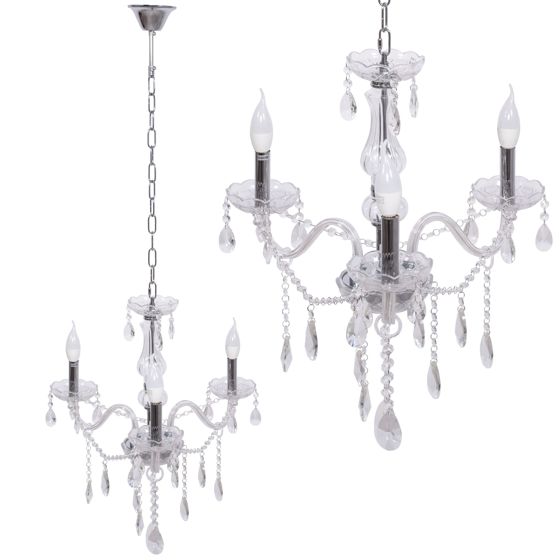 TOOLIGHT hängande taklampa 300752 3 Transparent 60x60x125cm