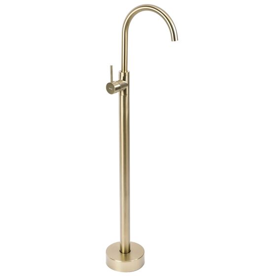REA Golvmonterad Tvättställsblandare Lungo Borstat Guld, 96x20x107,5cm
