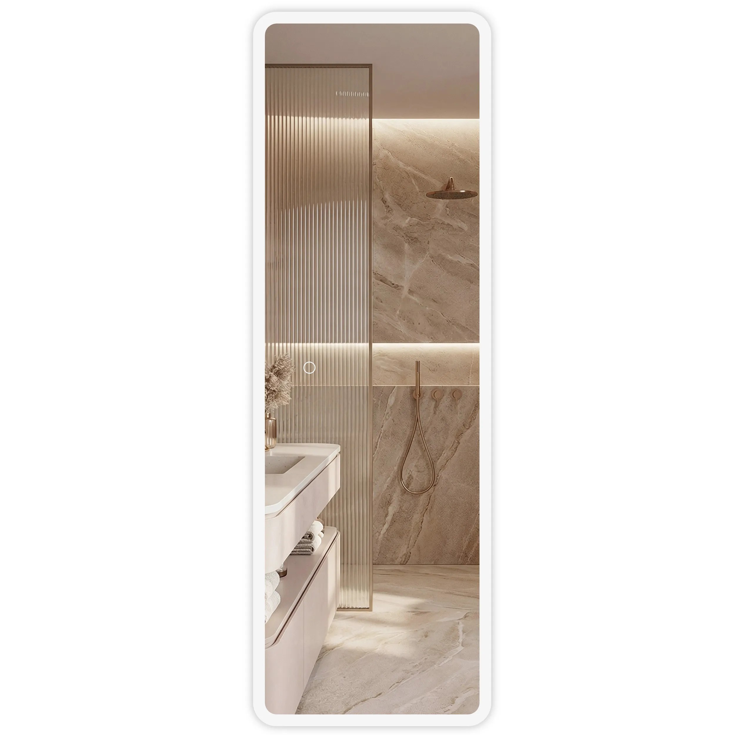 REA spegel MOL-SQ 150X50 LED Transparent 2x50x150cm