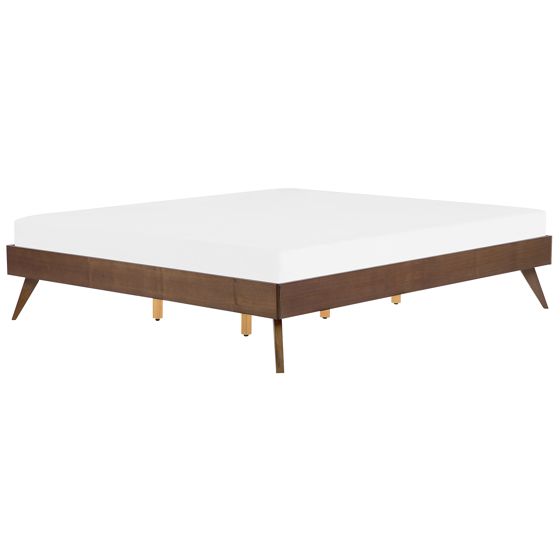 Säng utan huvudgavel BERRIC 180 x 200 cm Mörk askfanér