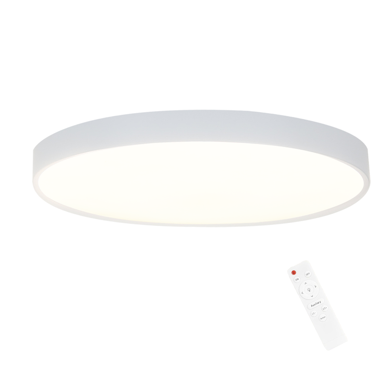NETTLIFE Svart, dimbar, LED-panel, 30W, IP44 rund, 28 x 2,5 cm, vardagsrum Taklampa, dimbar Med fjärrkontroll