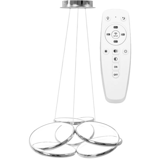 TOOLIGHT hängande taklampa LED APP795-CP FLAT Krom 26x54x70cm