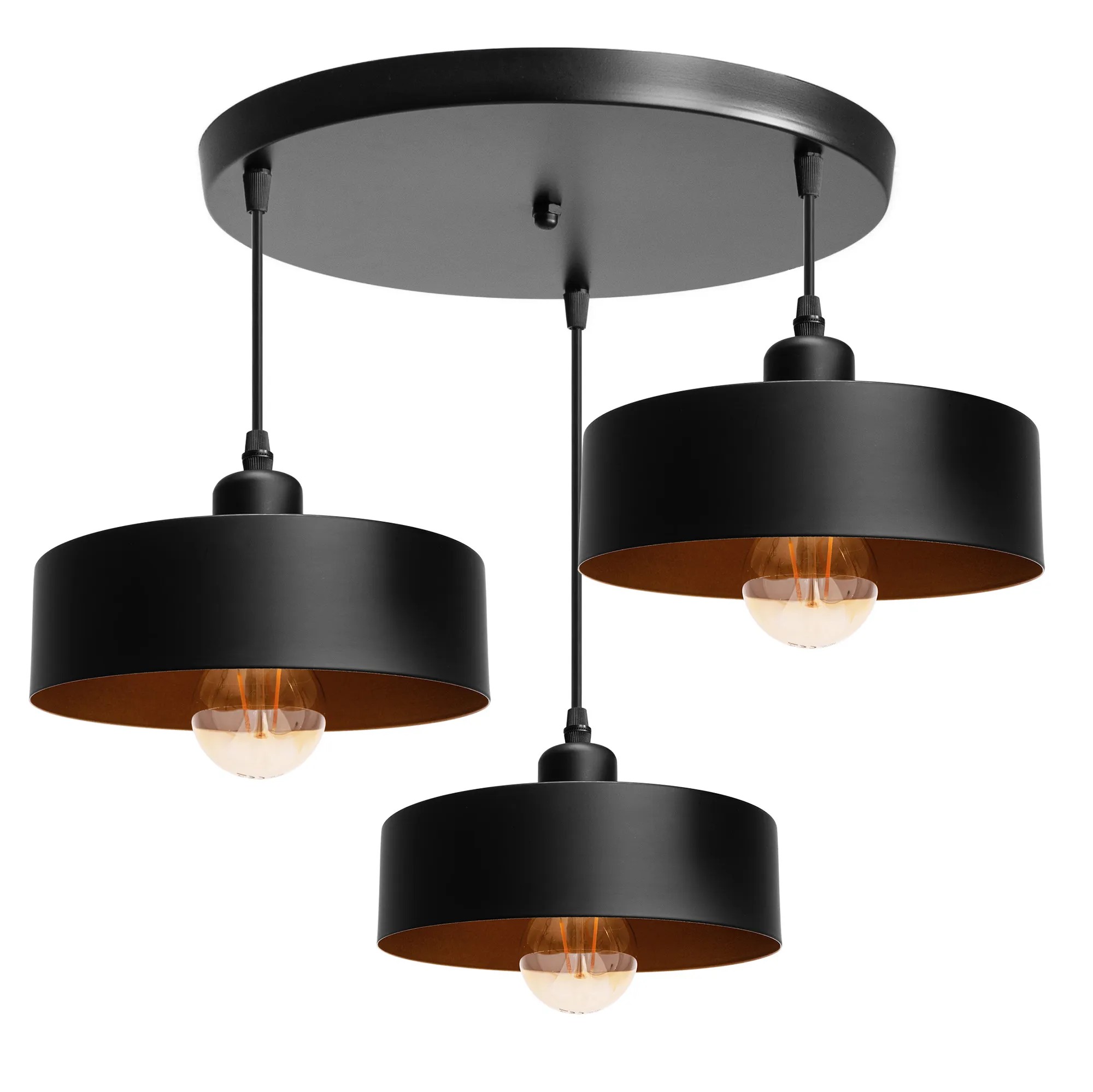 TOOLIGHT taklampa hängande APP1334-3CP svart, 22x20x18cm