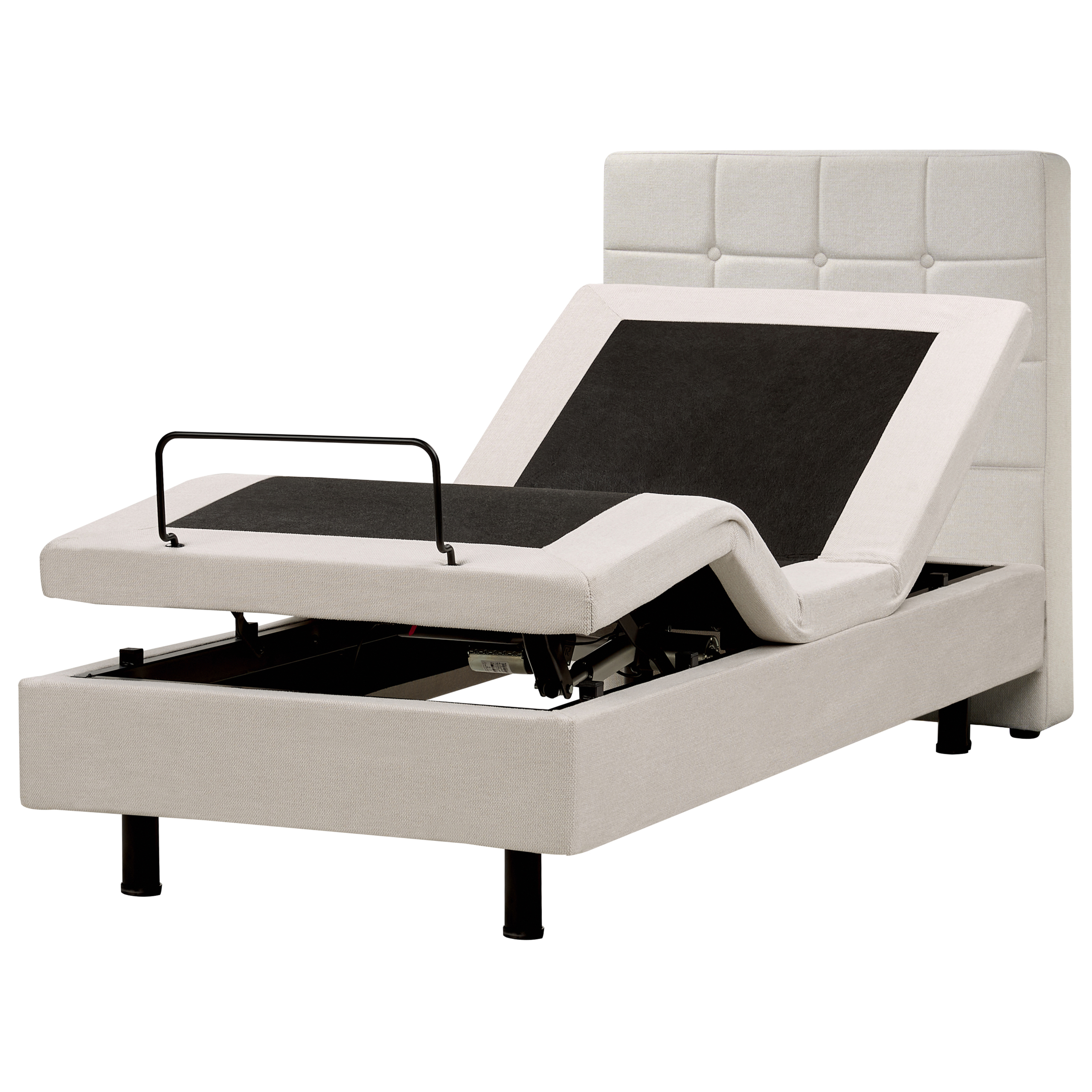 Justerbar säng DUKE 80 x 200 cm Ljusbeige
