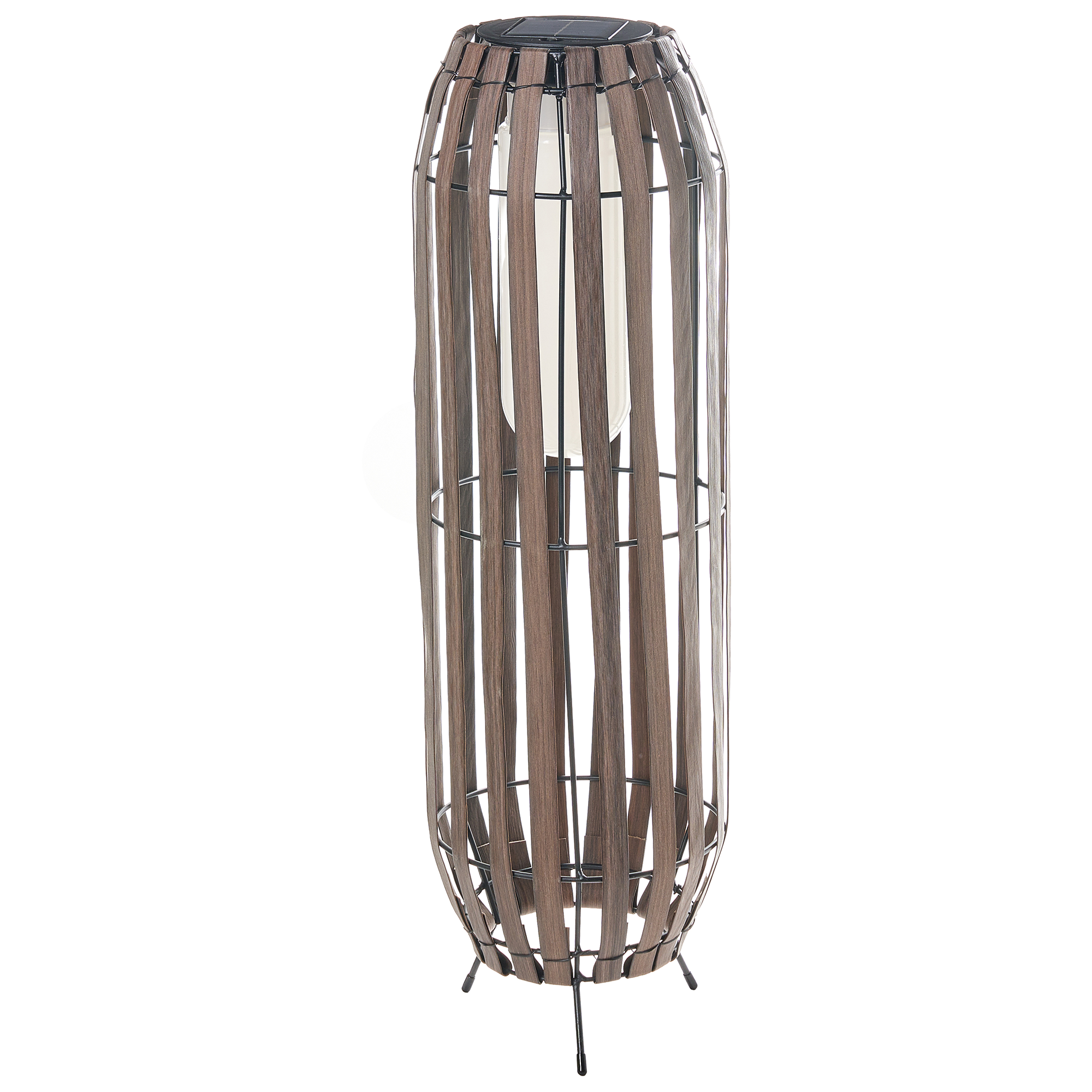 Solcellsdriven lykta MUZIZI 69 cm Mörkbrun