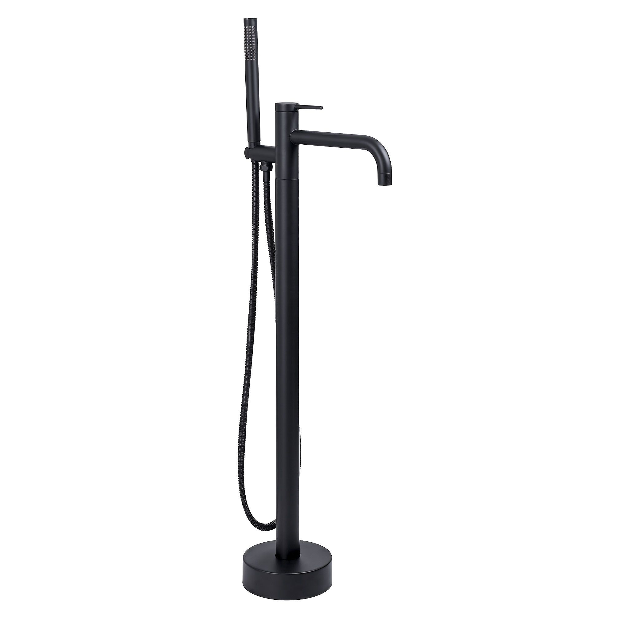 REA Golvmonterad Badkarsblandare Clif Svart, 26x16x99,5cm