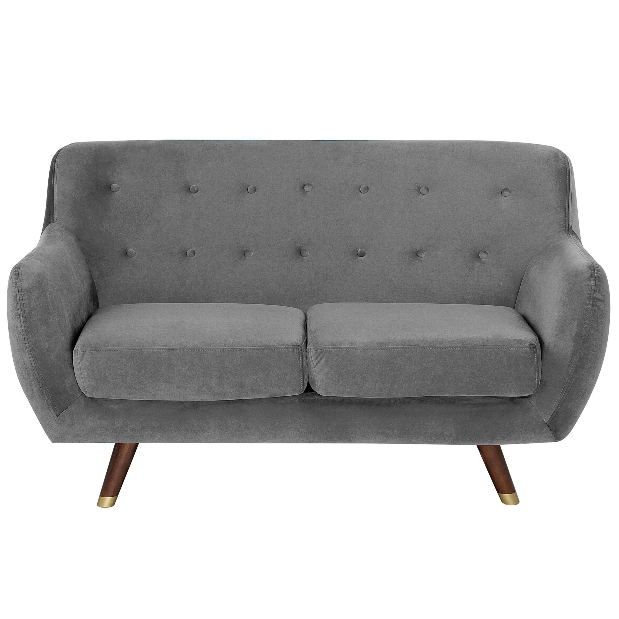 Soffa 2-sits BODO Sammet Grå