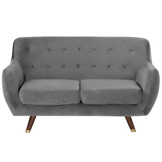 Soffa 2-sits BODO Sammet Grå