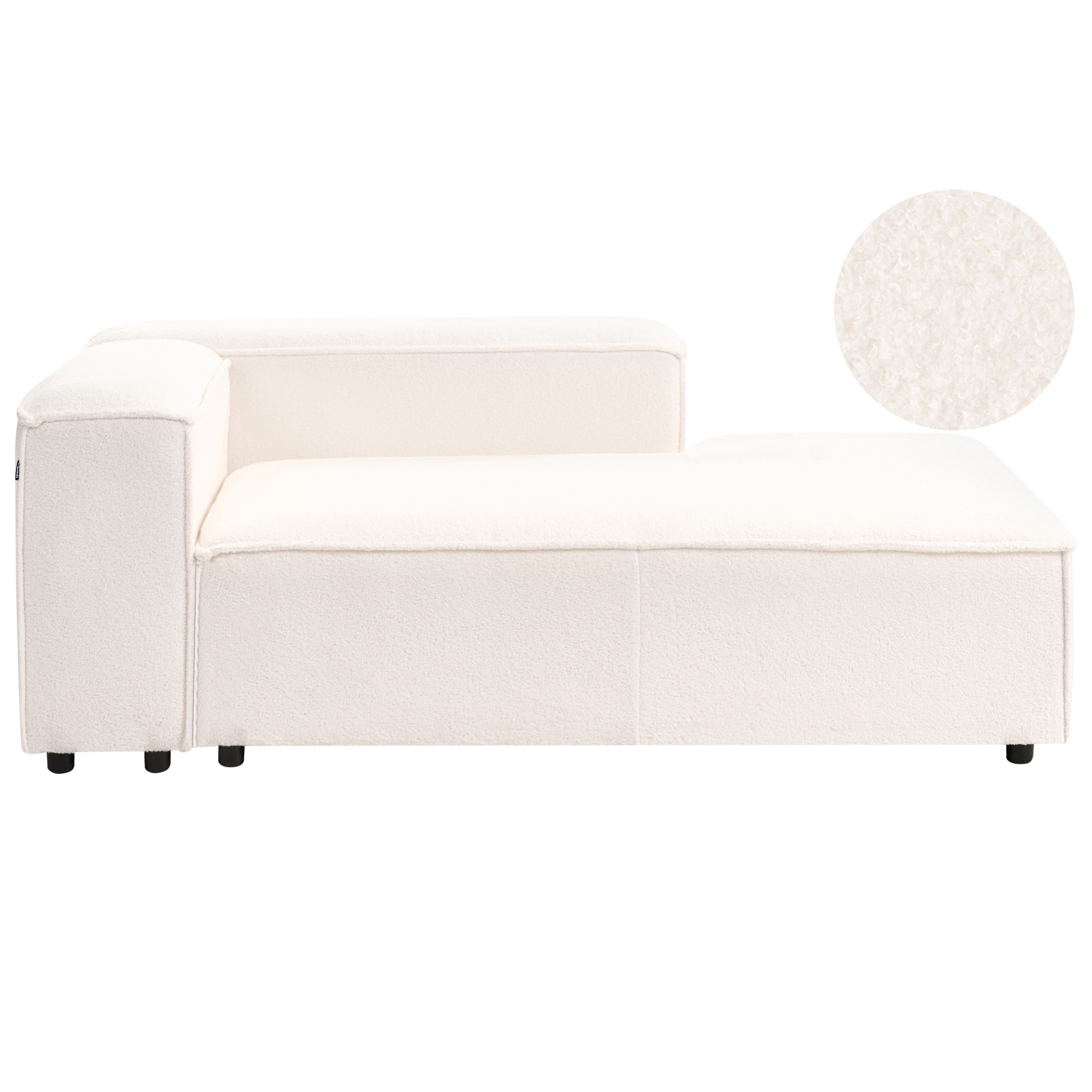 Vänstervänd schäslong ARDAL Bouclé Off-White